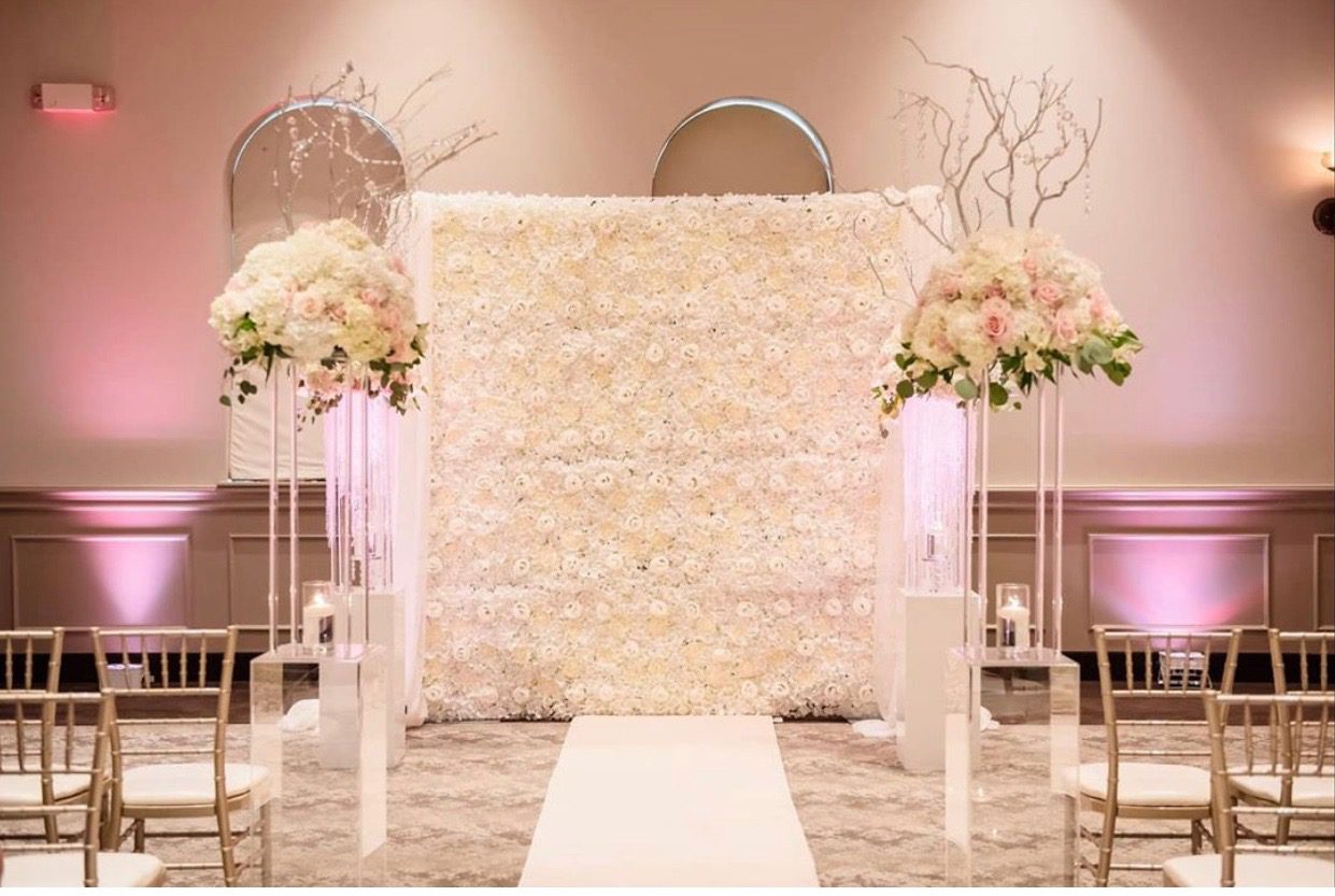 A Floral Background for a Wedding Ceremony