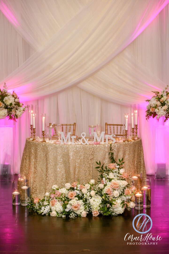 A Mr and Mrs Table for a Ceremony